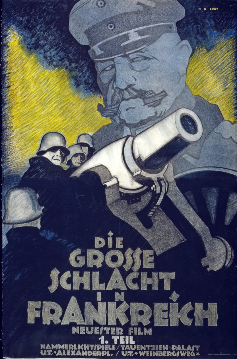 Anúncio para a Parte I, A Grande Batalha da França, pub. c.1918 de Hans Rudi Erdt