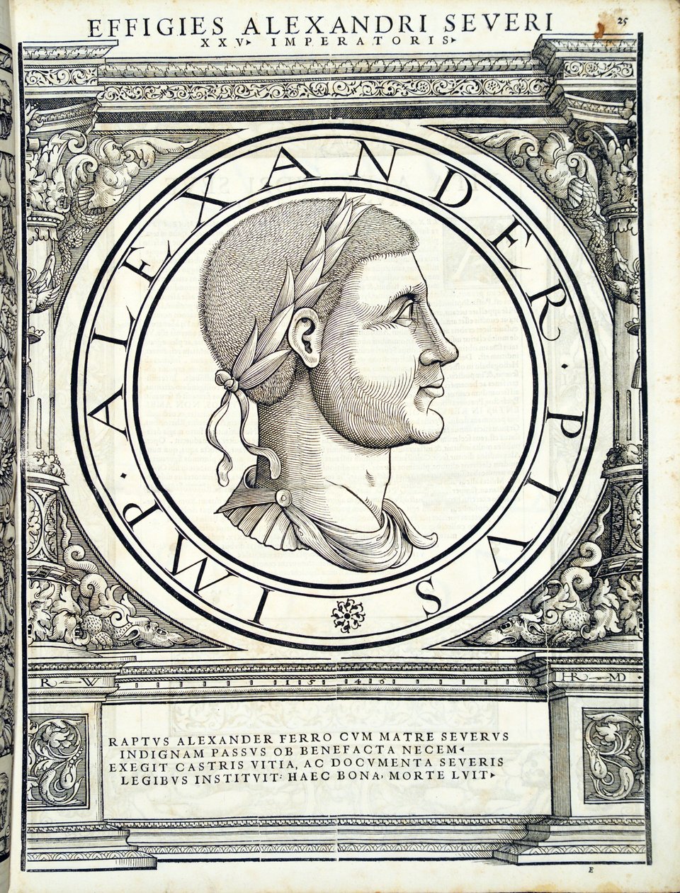 Alexander, do comandante geral dos Roman Leste e Oeste mais verdadeiras imagens de moedas antigas, gravura por Rudolph Wyssenbach, impressa por Andreas Gessner Z de Hans Rudolf Manuel Deutsch