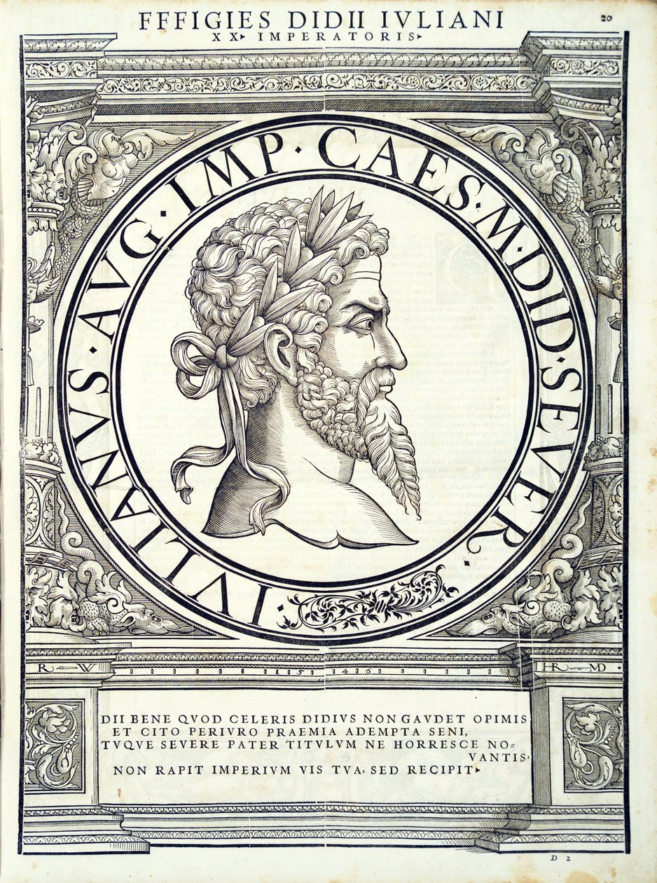 Maximino, de um imperadores romanos de leste e oeste mais verdadeiras imagens de moedas antigas, gravura por Rudolph Wyssenbach, impressa por Andreas Hamberger, Zurique de Hans Rudolf Manuel Deutsch