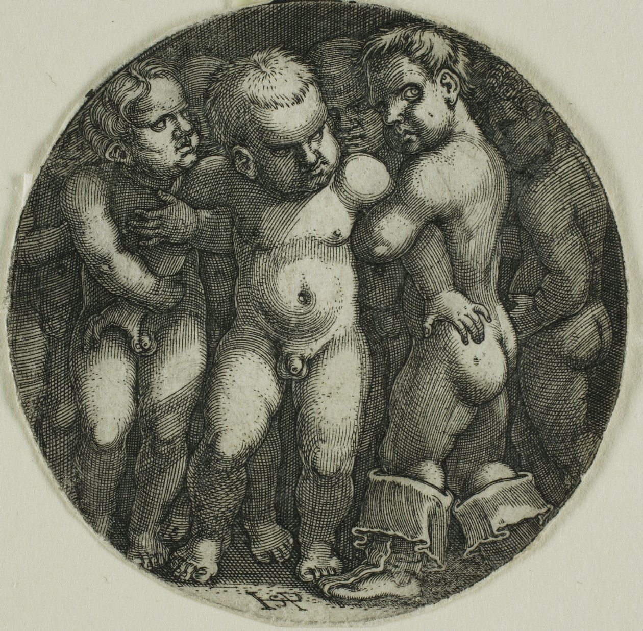 Oito meninos nus de Hans Sebald Beham