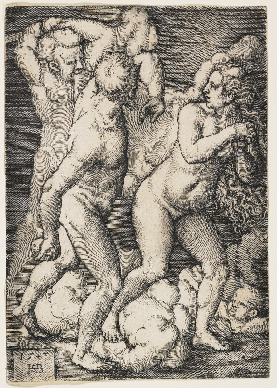 A Expulsão do Paraíso, 1543 de Hans Sebald Beham