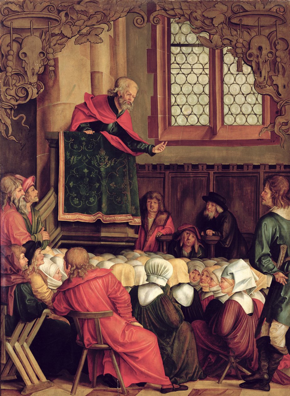 O Sermão de São Pedro, de um políptico retratando cenas da vida dos SS. Pedro e Paulo de Hans Suess Kulmbach