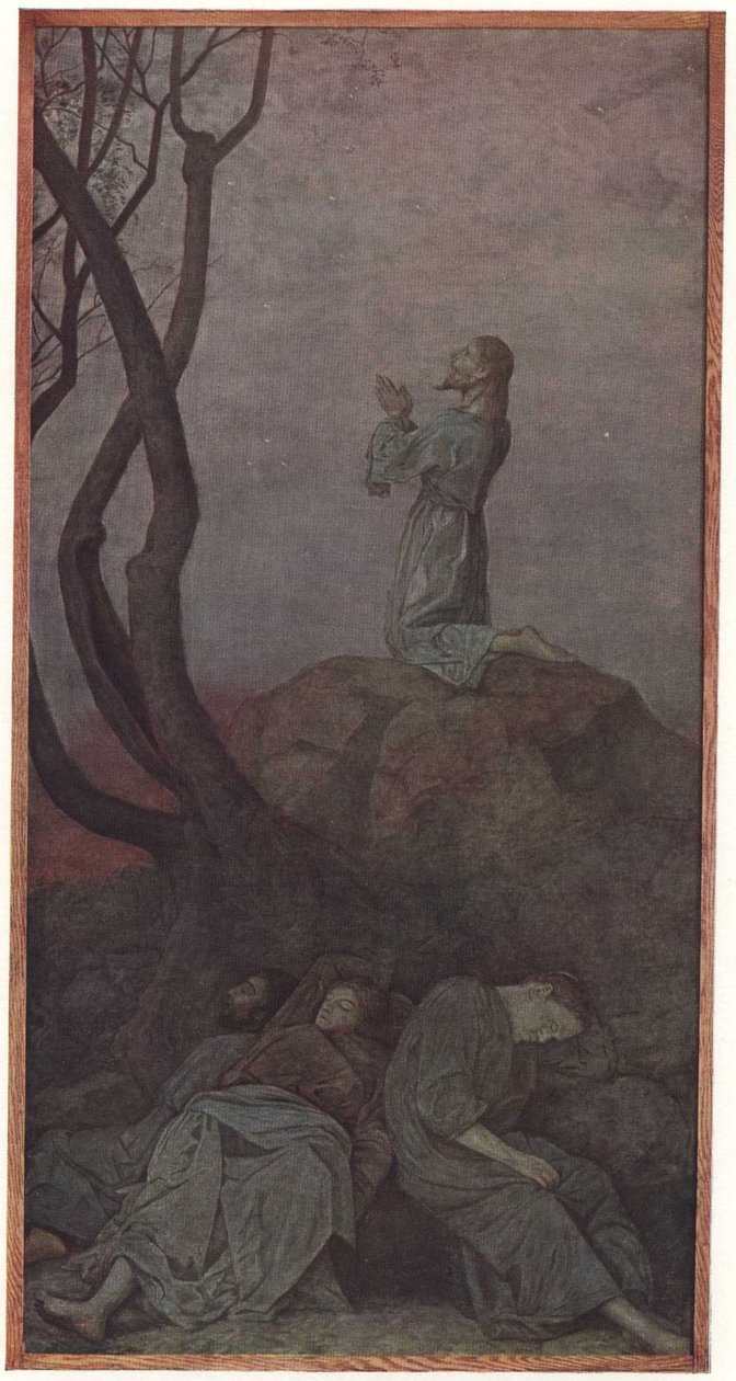 Christus am OlbergnPortuguês: Cristo no Monte das Oliveiras de Hans Thoma