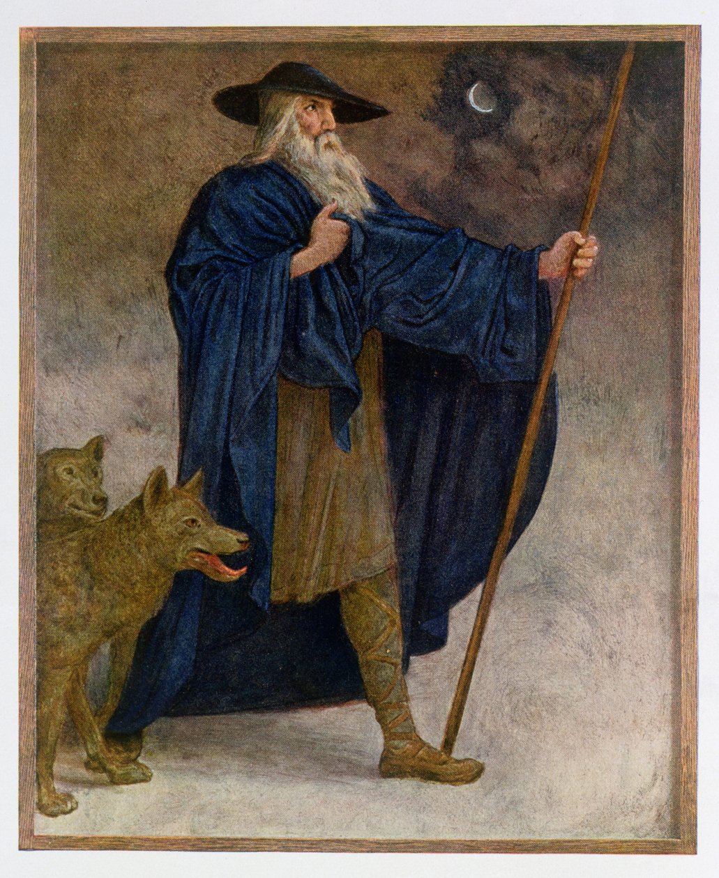 Dezembro, ilustração de &39;Festkalender&39; publicada em Leipzig c.1910 de Hans Thoma