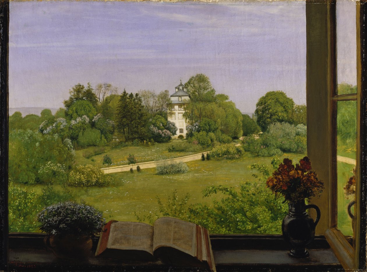 "Die Öd" Vista do Holzhausenpark de Hans Thoma