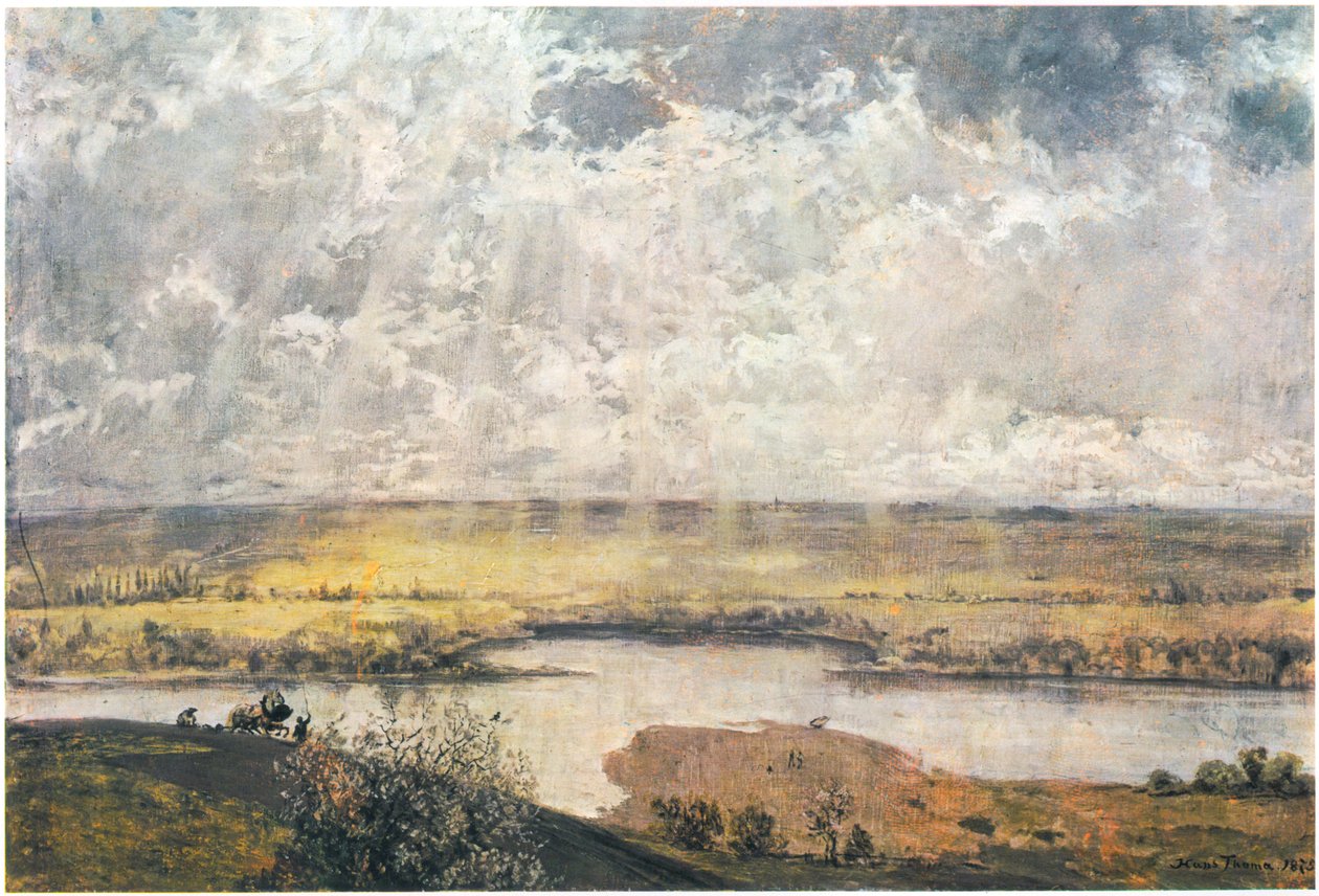 Mainlandschaft - Mainebene de Hans Thoma