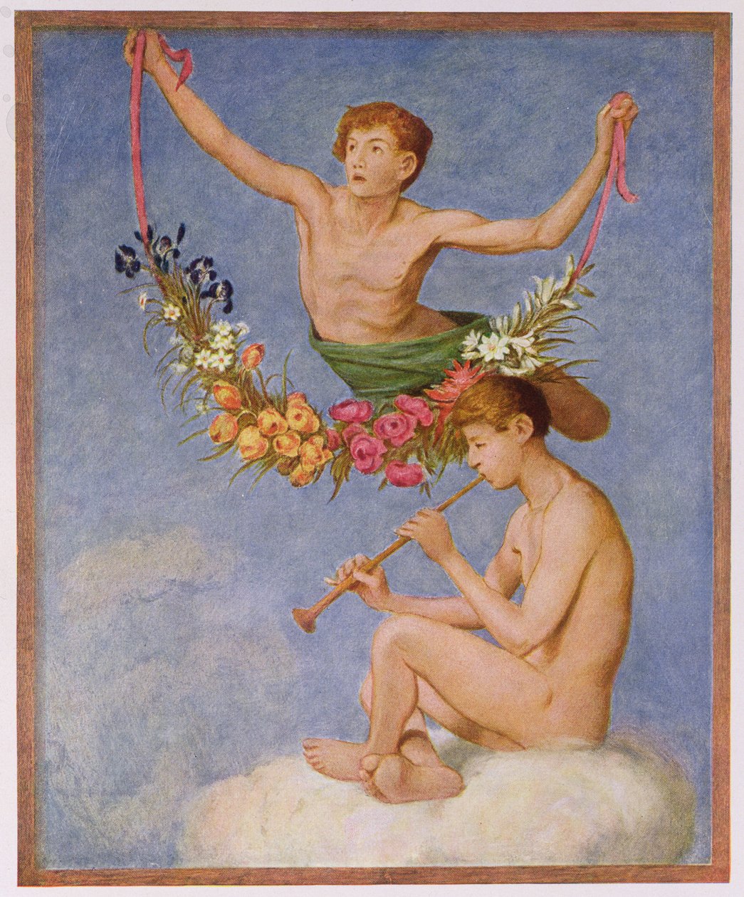 Maio, ilustração de &39;Festkalender&39; publicado em Leipzig c.1910 de Hans Thoma
