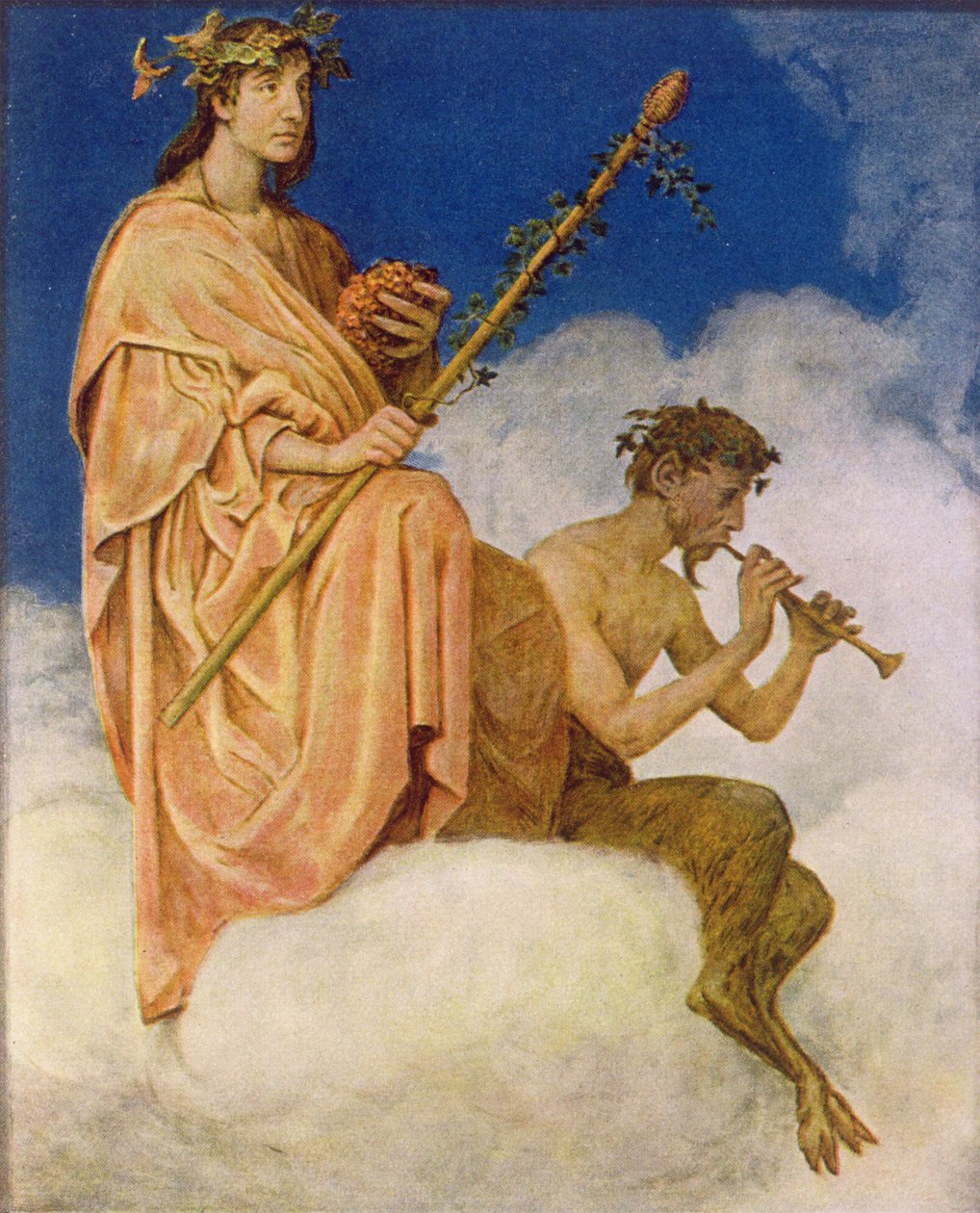 Outubro, ilustração de &39;Festkalender&39; publicada em Leipzig c.1910 de Hans Thoma