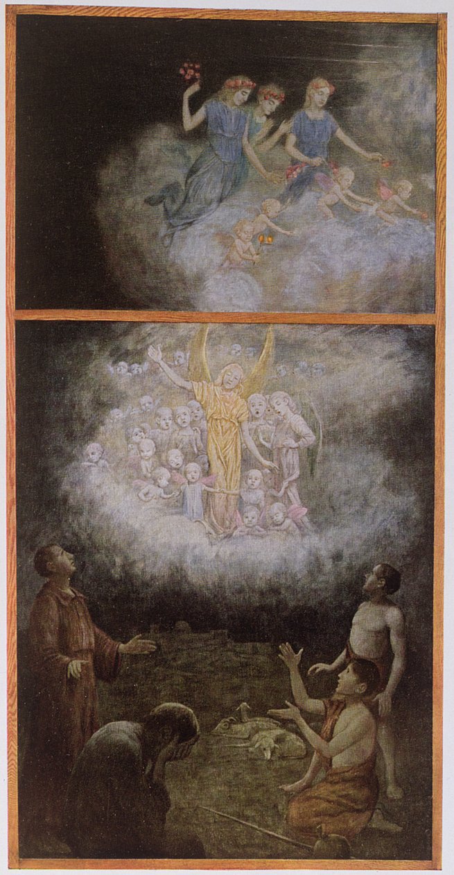 A Anunciação aos Pastores, c.1910 de Hans Thoma