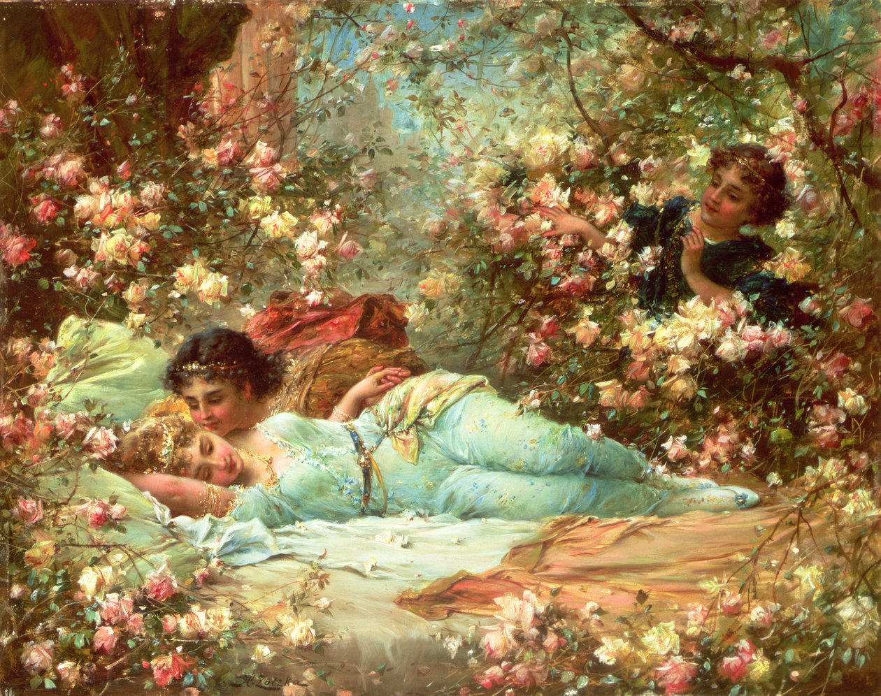The Rose Bower de Hans Zatzka