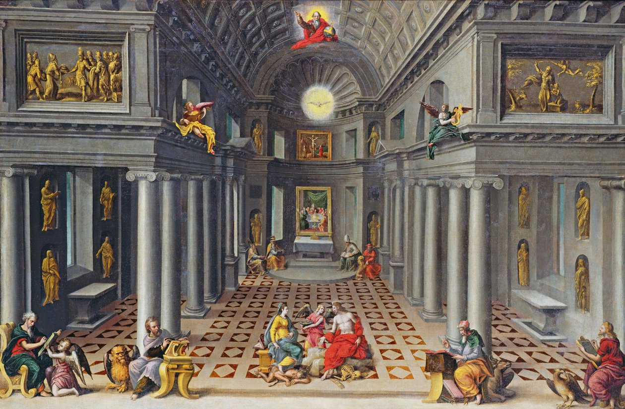 O triunfo da igreja ou uma alegoria do cristianismo de Hans or Jan Vredeman de Vries
