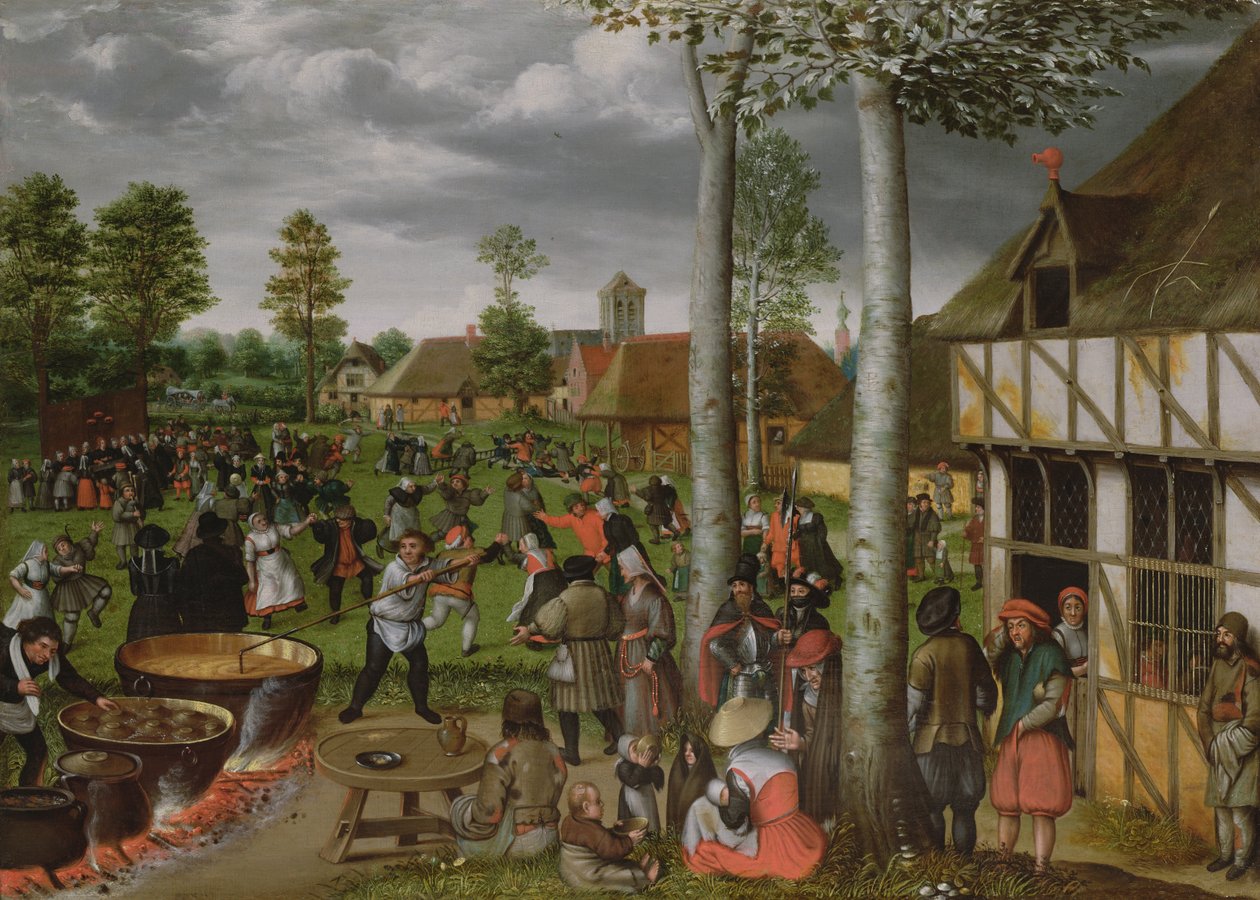 Uma cena de casamento de Hans van Wechlen