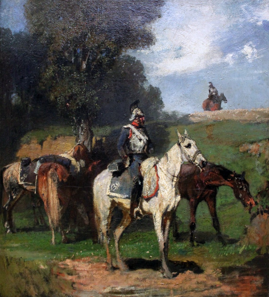 Dragões fazendo uma parada de Hans von Marées