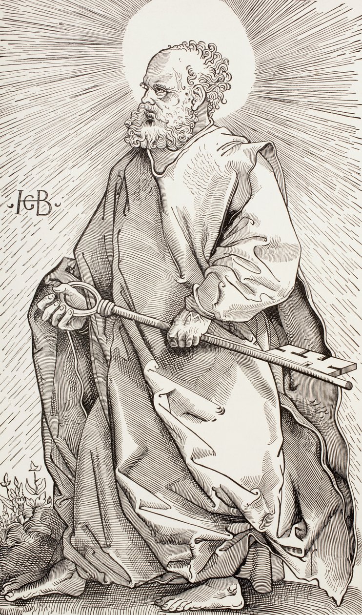 São Pedro com as Chaves do Reino dos Céus de Hans (after) Baldung Grien