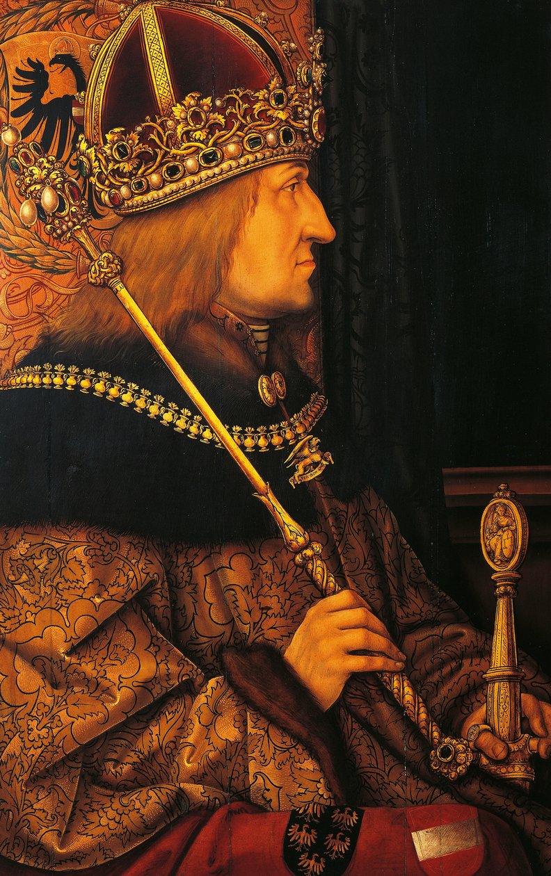 Retrato de Frederico III (O pacífico) de Hans (after) Burgkmair