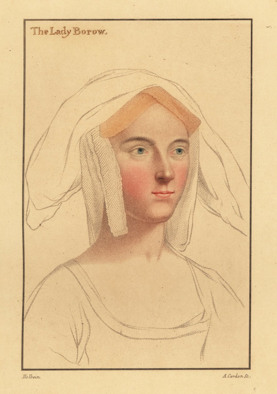 Alice London ou Catherine Clifton ou Catherine Parr.,1812 (gravura) de Hans (after) Holbein the Younger