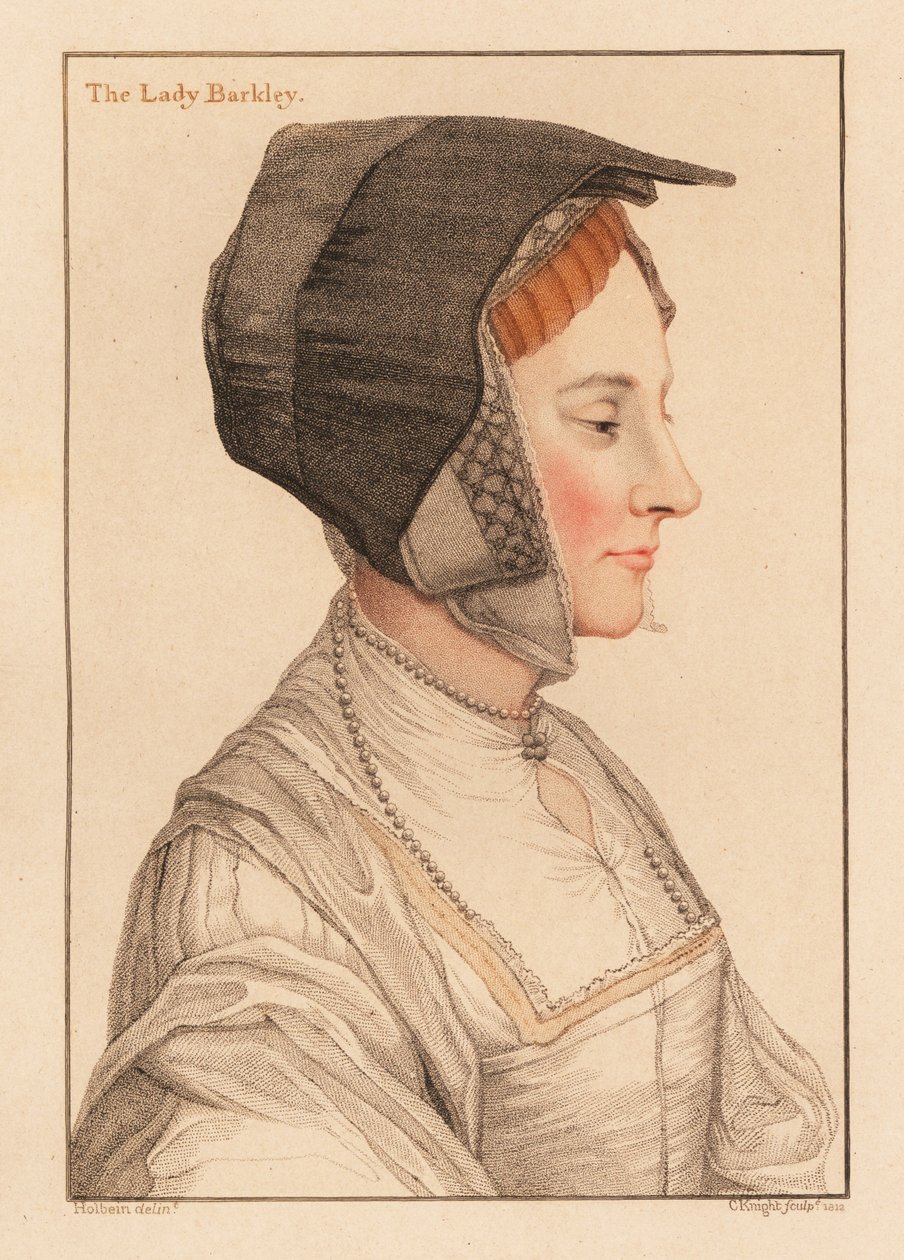 Anne Savage, segunda esposa de Thomas Lord Berkeley,1812 (gravura) de Hans (after) Holbein the Younger