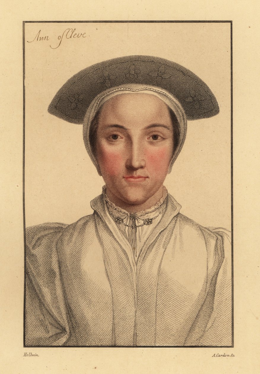 Ana de Cleves ou Amália de Cleves,1812 (gravura) de Hans (after) Holbein the Younger