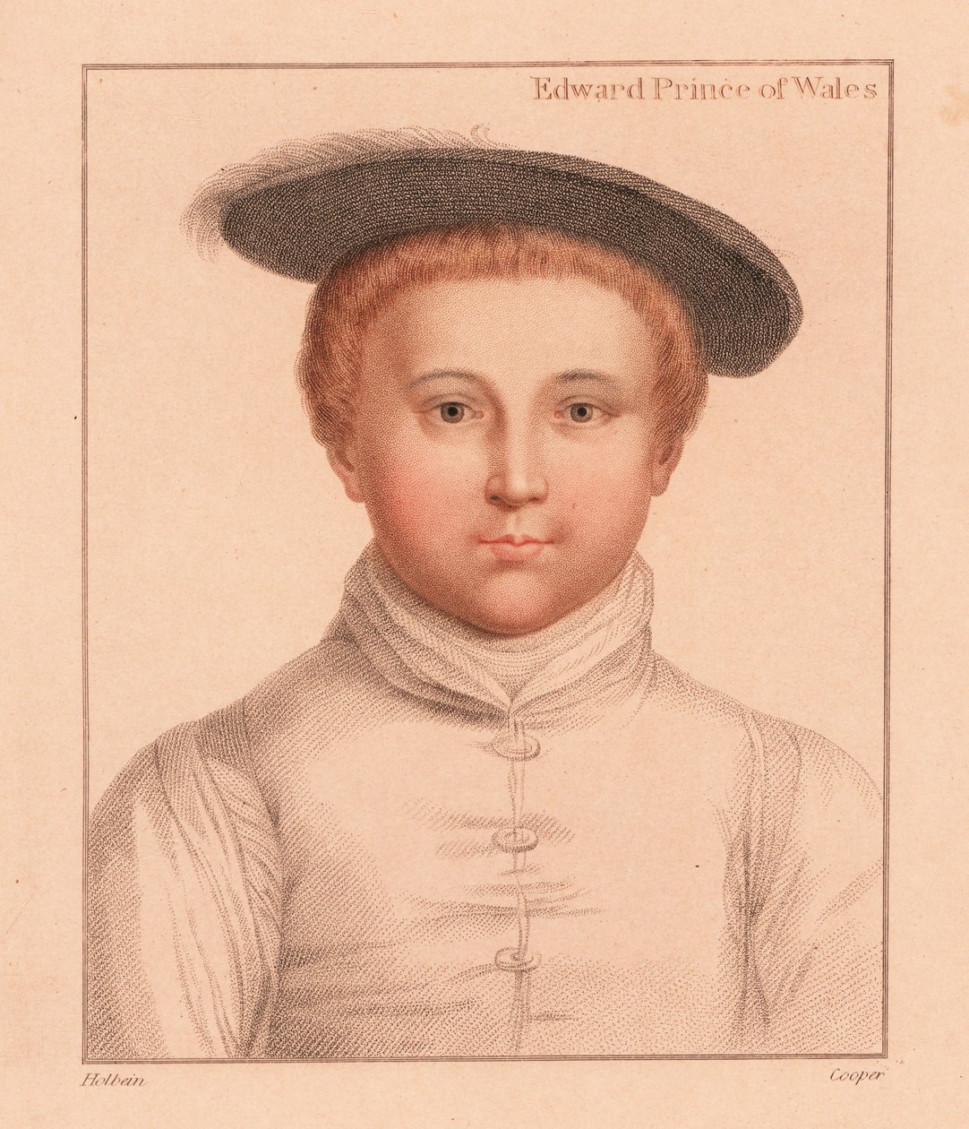 Edward, Príncipe de Gales, 3-5 anos de idade,1812 (gravura) de Hans (after) Holbein the Younger