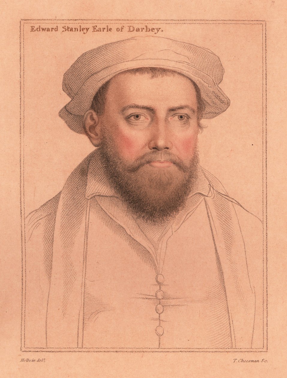 Edward Stanley, 3º Conde de Derby,1812 (gravura) de Hans (after) Holbein the Younger