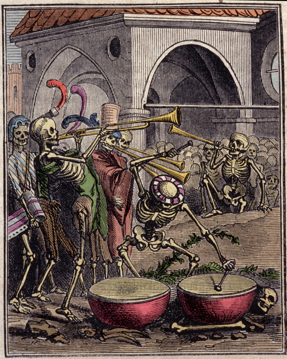 Gravação de uma "Dança macabra" de Hans Holbein, o jovem (1497-1543). de Hans (after) Holbein the Younger