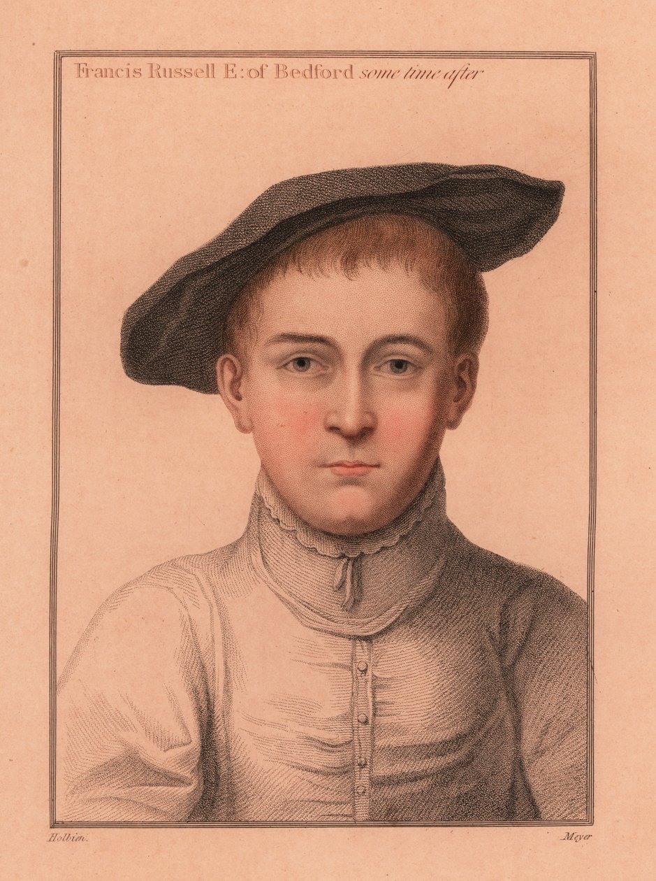 Francis Russell, 2º Conde de Bedford,1812 (gravura) de Hans (after) Holbein the Younger