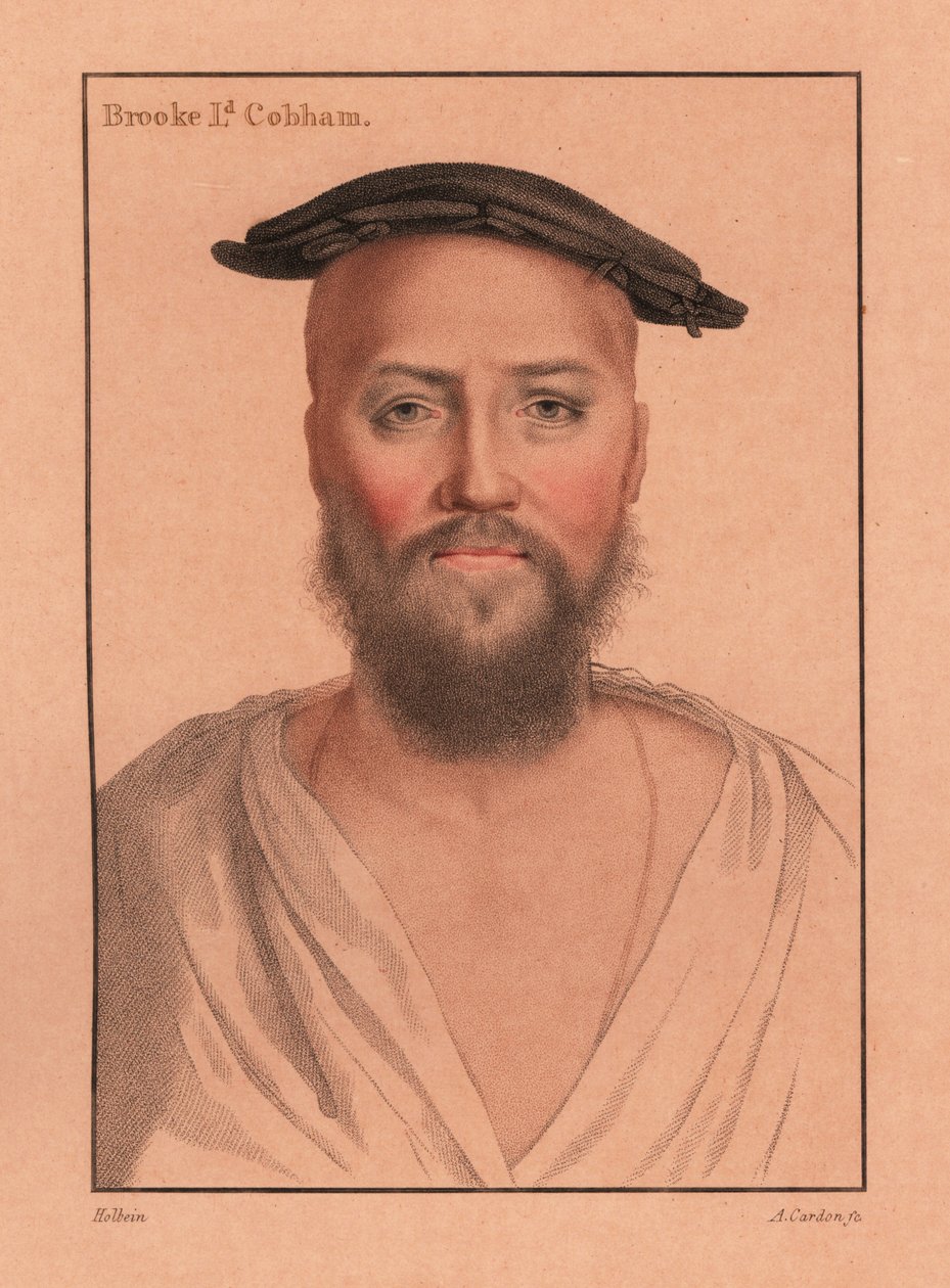 George Brooke, 9º Lord Cobham.,1812 (gravura) de Hans (after) Holbein the Younger