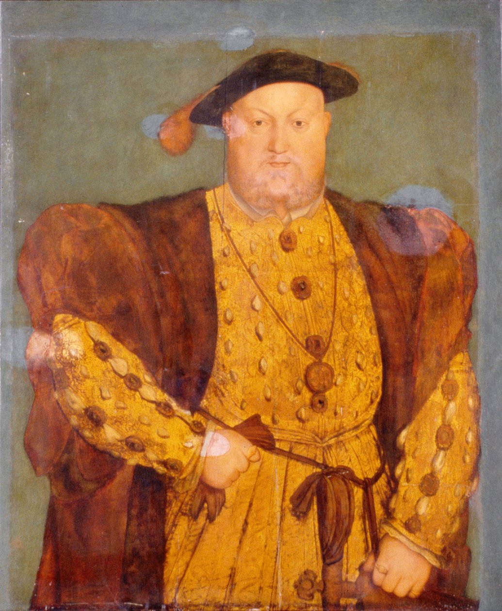 Rei Henrique VIII, c.1630 (óleo sobre painel) de Hans (after) Holbein the Younger