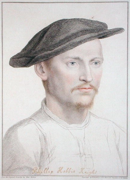 Philip Hobbie, gravada por Francesco Bartolozzi (1727-1815) 1796 (gravura) de Hans (after) Holbein the Younger