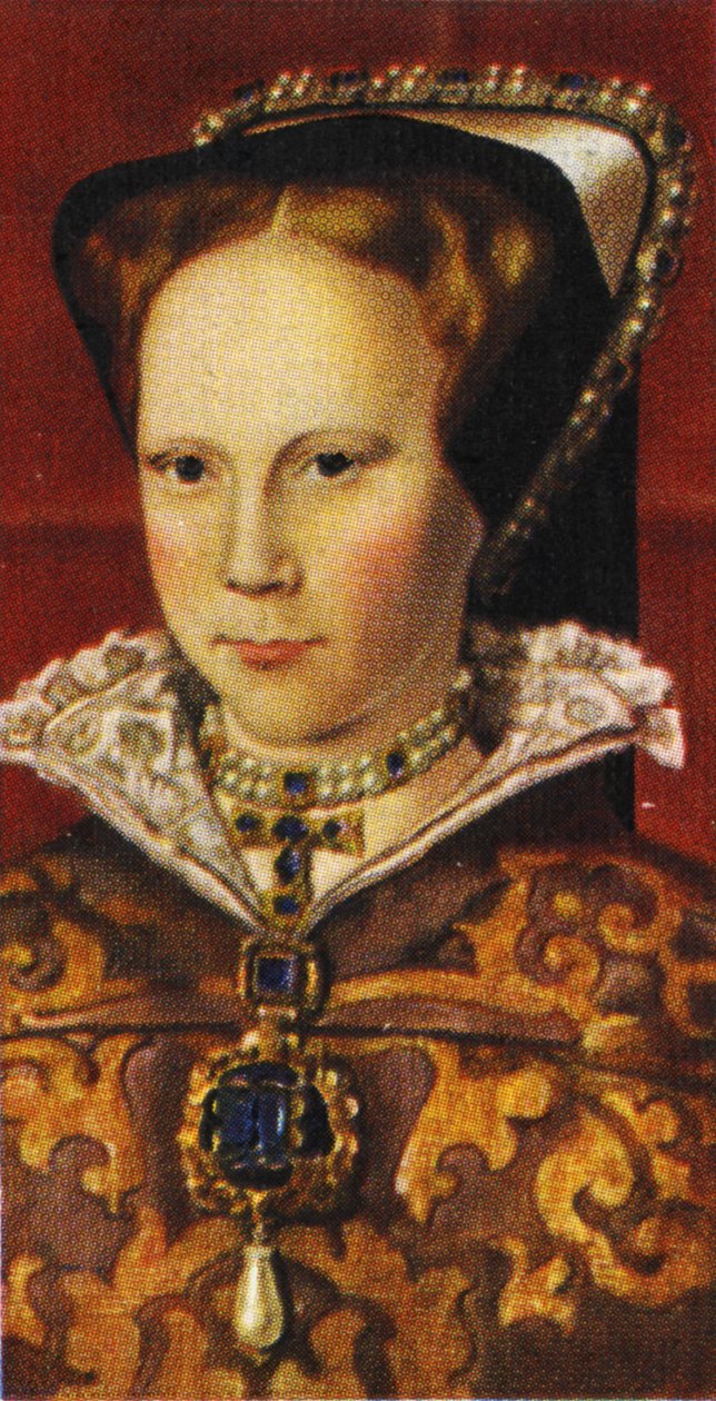 Rainha Maria I (impressão) de Hans (after) Holbein the Younger