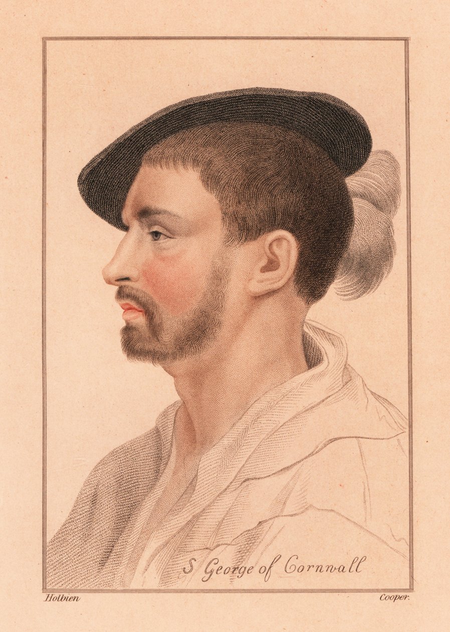 Simon George de Quocoute, Cornualha,1812 (gravura) de Hans (after) Holbein the Younger