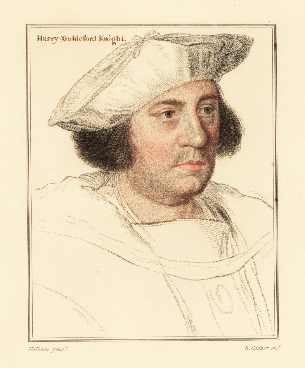 Sir Henry Guldeford, Mestre do Cavalo,1812 (gravura) de Hans (after) Holbein the Younger