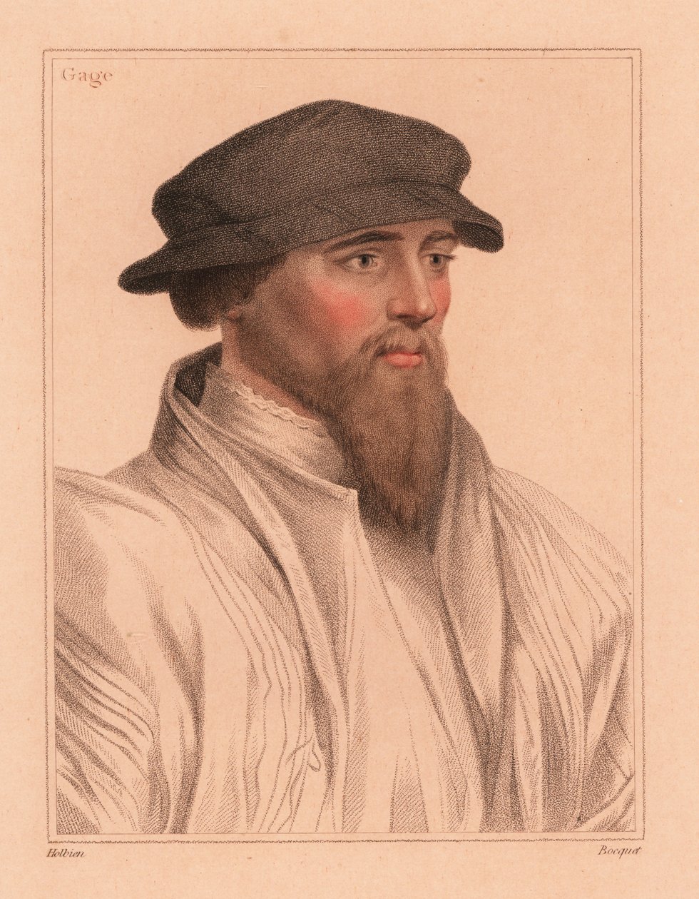 Sir John Gage, cortesão e político inglês de Hans (after) Holbein the Younger