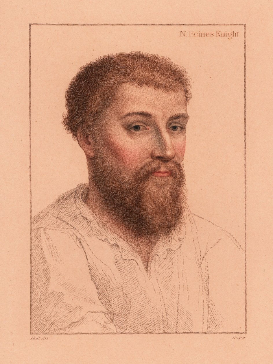 Sir Nicholas Poyntz (1510-1556), cortesão inglês.,1812 (gravura) de Hans (after) Holbein the Younger