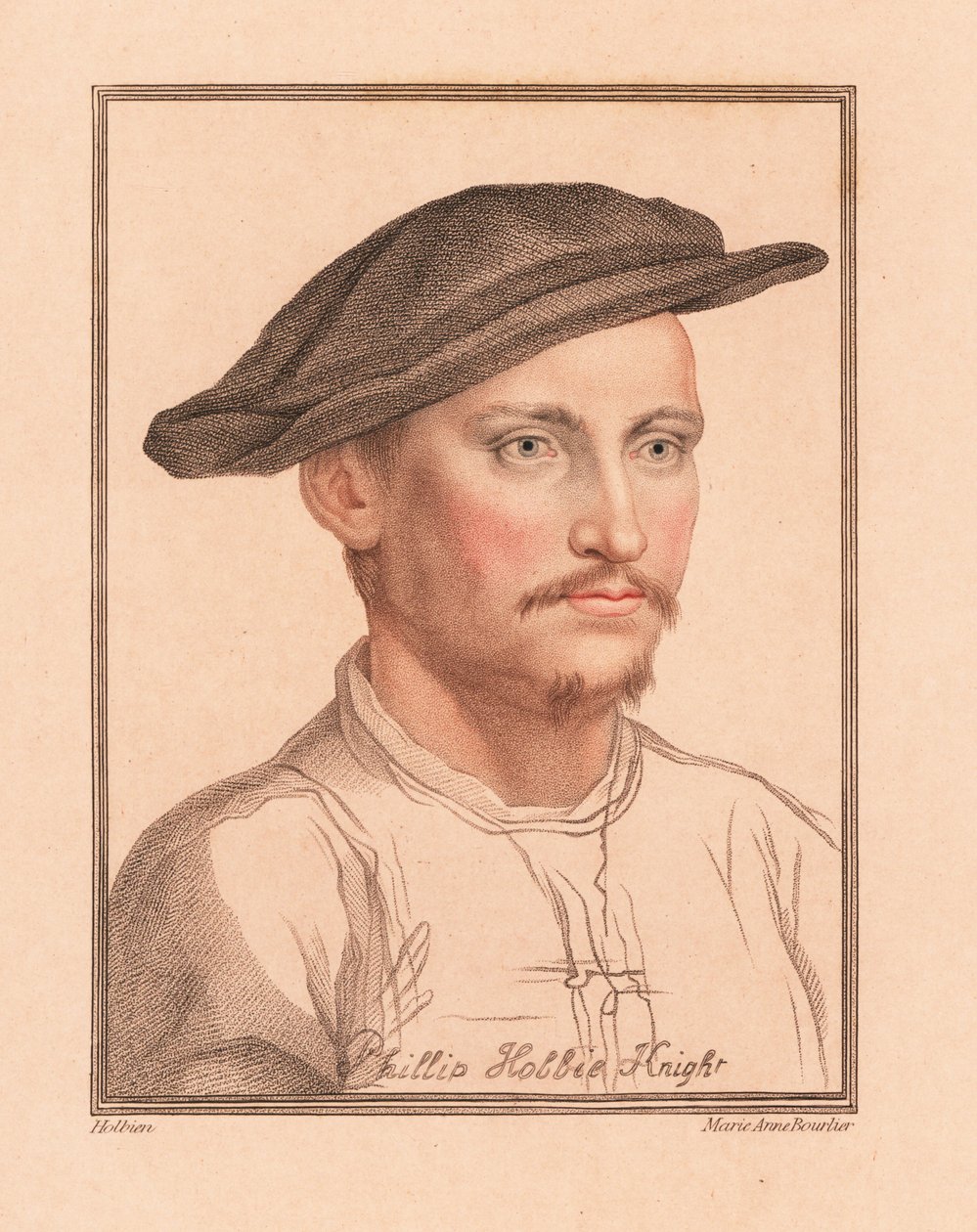 Sir Philip Hoby, Embaixador Inglês no Sacro Império Romano,1812 (gravura) de Hans (after) Holbein the Younger