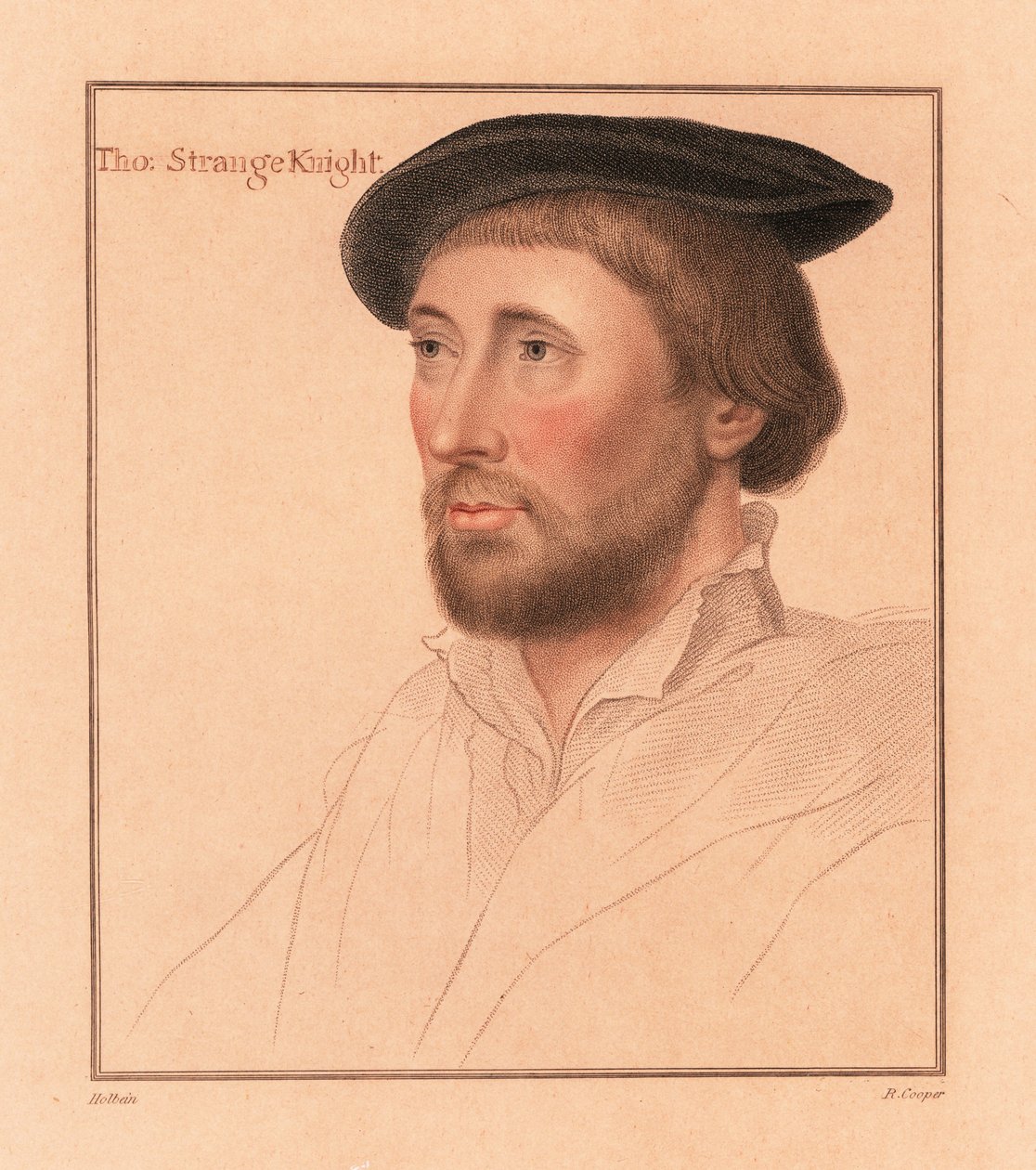 Sir Thomas le Strange de Hunstanton, Alto Xerife de Norfolk,1812 (gravura) de Hans (after) Holbein the Younger