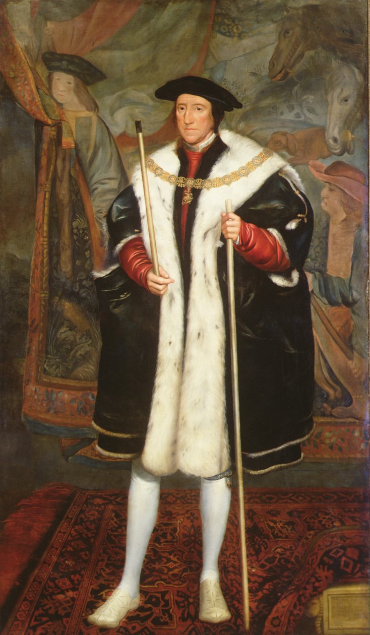 Thomas Howard, Terceiro Duque de Norfolk, Vestindo a coleira da liga (óleo sobre tela) de Hans (after) Holbein the Younger
