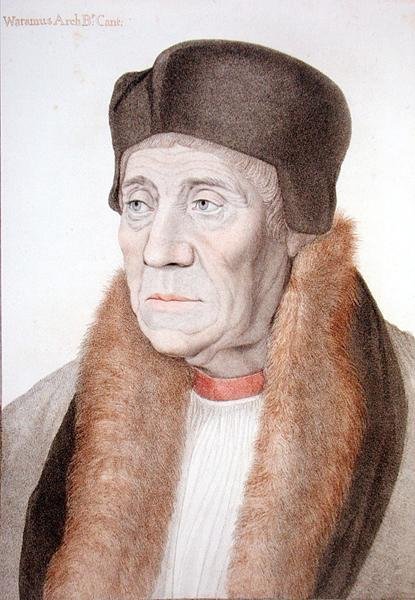 William Warham (1450-1532) gravada por Francesco Bartolozzi (1727-1815) de Hans (after) Holbein the Younger