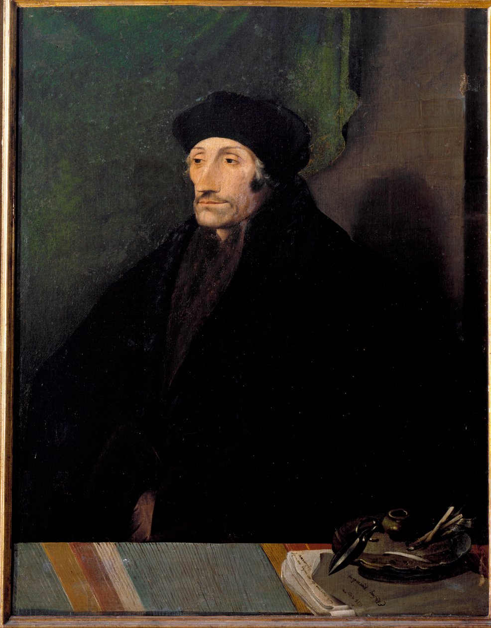 Retrato de Erasmo de Roterdão, humanista holandês de Hans (attr. to) Holbein the Younger