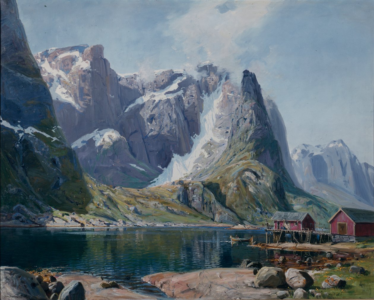 Northlandfjord c.1890 (óleo sobre tela) de Hans Andreas Dahl