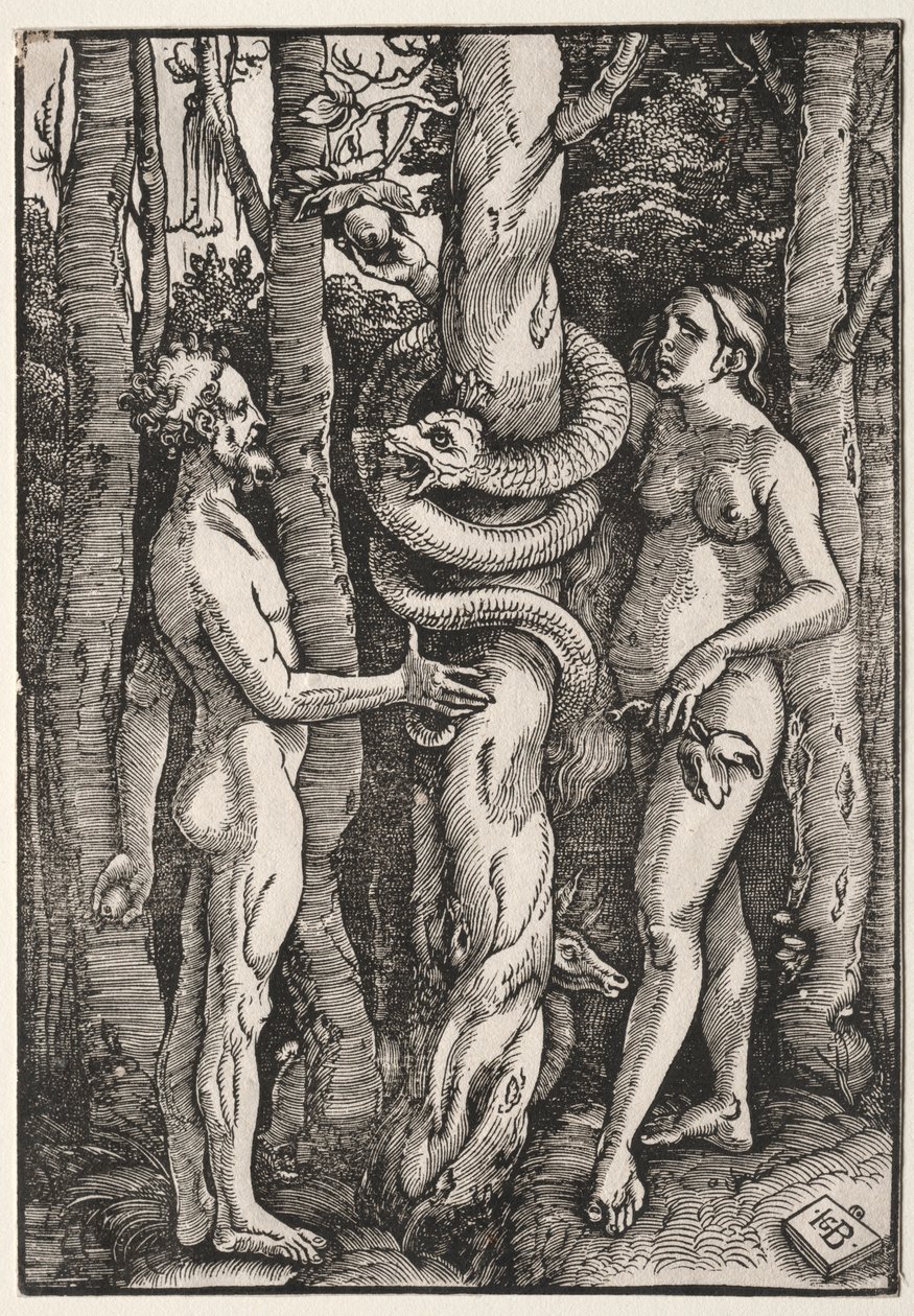 Adão e Eva, c. 1514 de Hans Baldung