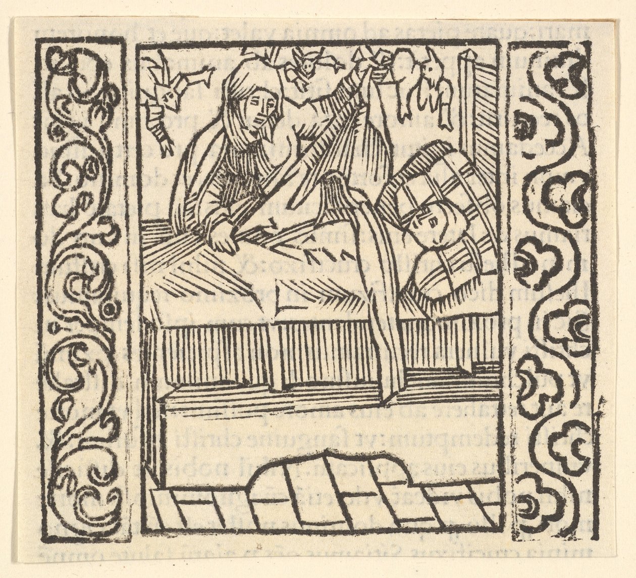Cuidando dos Mortos, ilustração de Speculum Passionis, 1507, 1507. de Hans Baldung