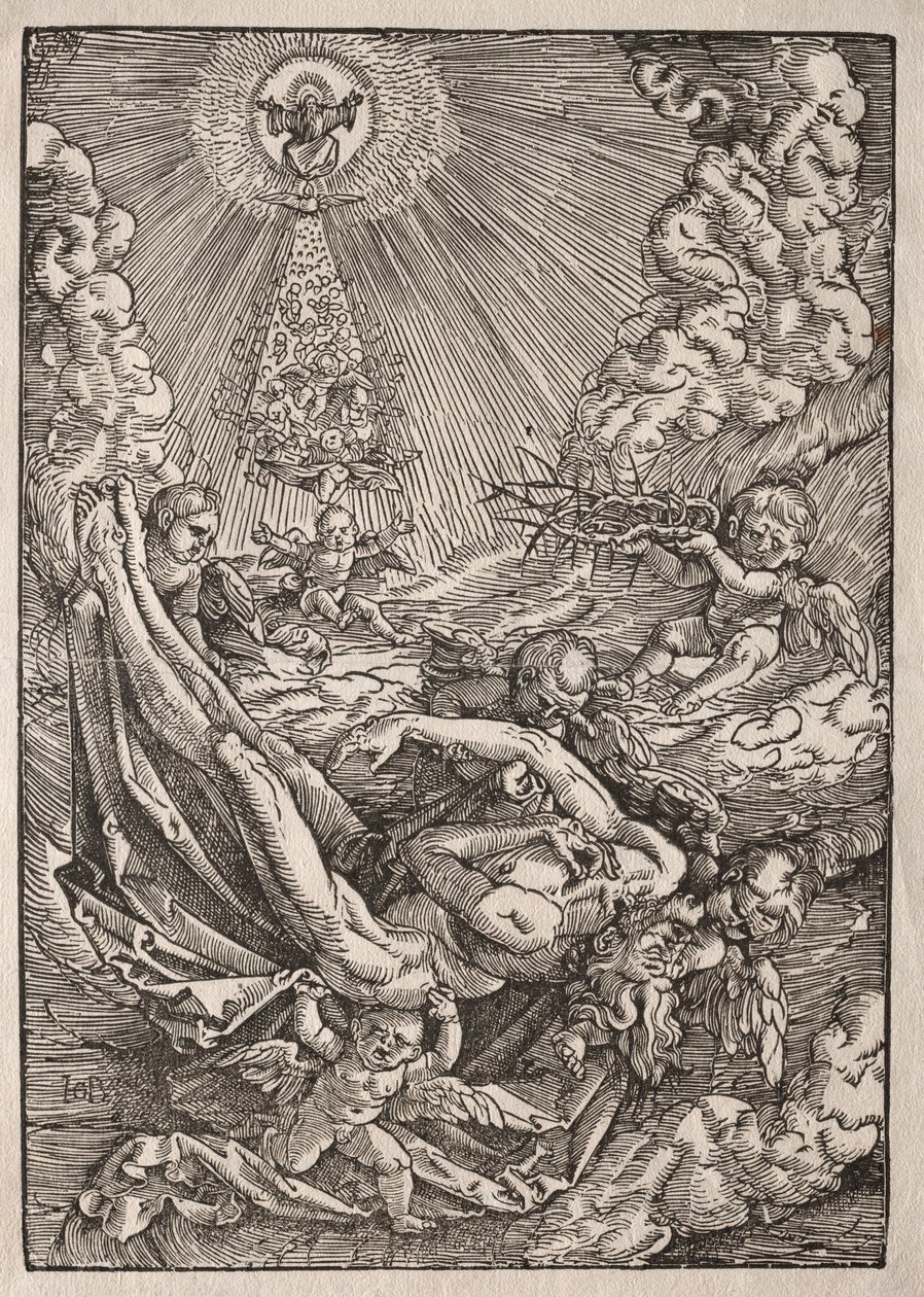 Cristo transportado para o céu pelos anjos, c. 1515-1517. de Hans Baldung