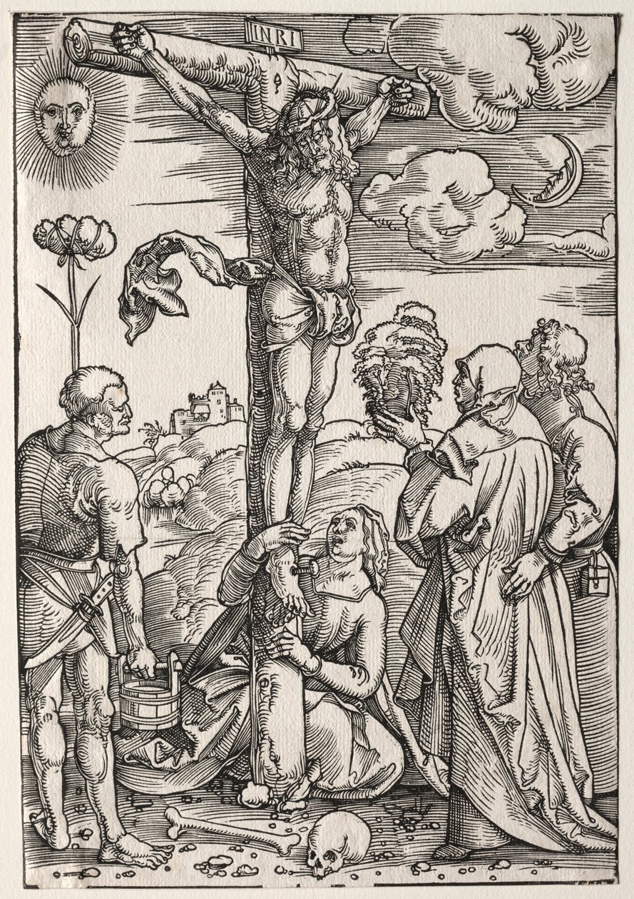 Cristo na Cruz com Maria, São João, Maria Madalena e Santo Estêvão, 1505. de Hans Baldung