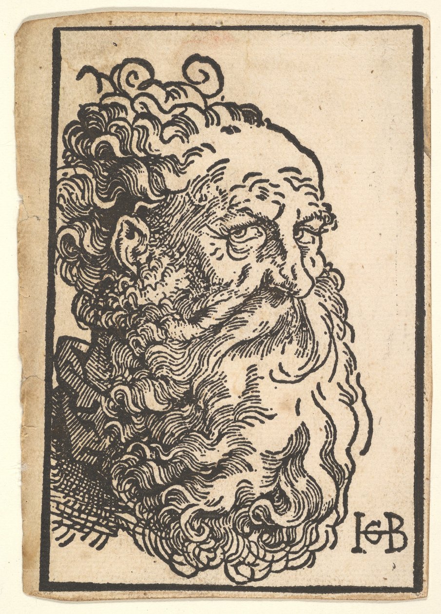Cabeça de um homem barbudo, ca. 1518-19. de Hans Baldung
