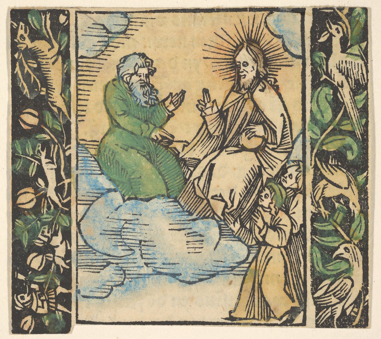 Ilustração do jardim de resolução do Rosário Mariae. de Hans Baldung