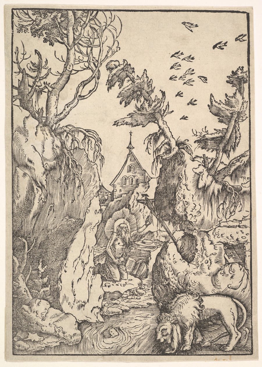 São Jerônimo no deserto, ca. 1511 de Hans Baldung