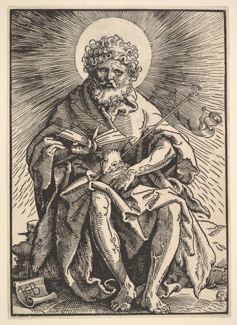 São João Batista Segurando o Cordeiro, ca. 1517 de Hans Baldung