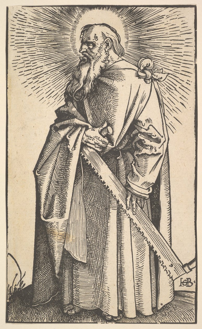 São Simão de Cristo e os Apóstolos, 1519. de Hans Baldung