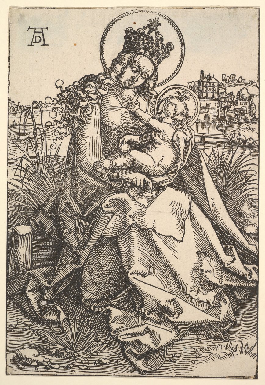 A Virgem no banco gramado, 1505. de Hans Baldung